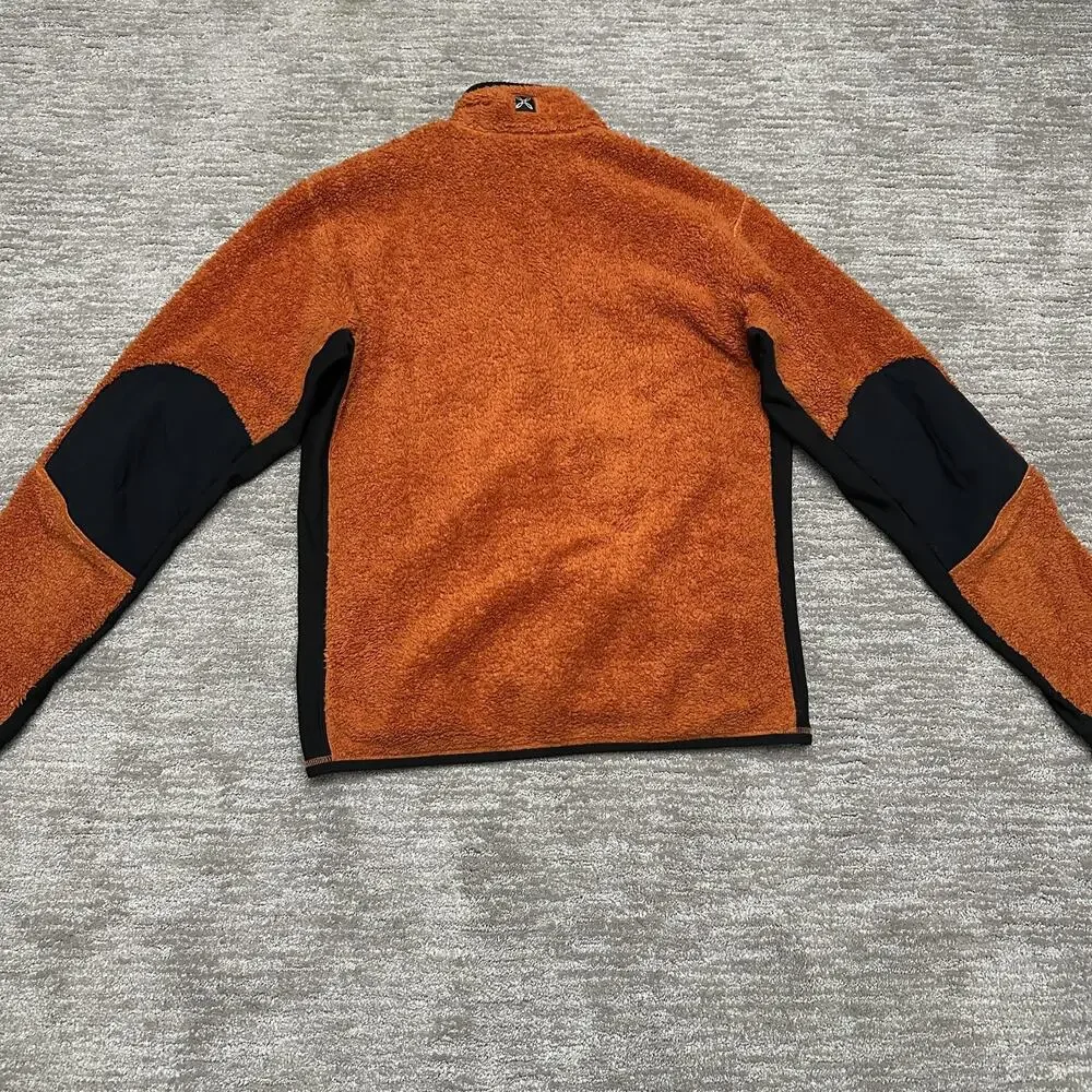 Montura Jacket Mens XL Orange Fleece Full Zip Stand Collar Hiking Outdoor - Picture 6 of 16
